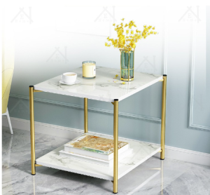 โต๊ะทรงกลมลายหินอ่อน โต๊ะสี่เหลี่ยมลายหินอ่อน โต๊ะกาแฟทรงกลมนอร์ดิก มี 2 ขนาด 2 แบบ หรูหรา ทันสมัย