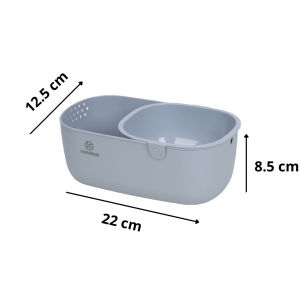 Khay Tiện Ích 2 Tầng Việt Nhật Nhựa PP Đa Năng 5602 Khay Đựng Đồ Có Ngăn Kéo Trượt - TADAHOME