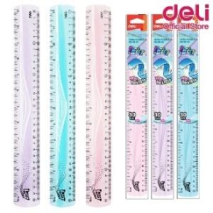 Thước kẻ dẻo nhiều màu DEli 20cm-30cm - H650/H21 - Giao màu ngẫu nhiên