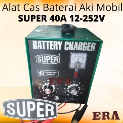 SUPER - Battery Charger 40A 12-252V (Baterai N70 21buah) Alat Cas Baterai Aki Genset Mobil Charger Accu Stroom Aki