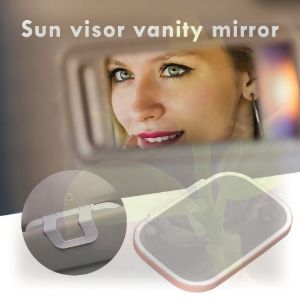 Rechargeable Car Sun Visor LED Mirror – High-Definition Anti-Glare Eye Protection Adjustable Clip & Portable