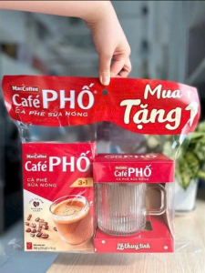 HỘP 160GR CAFE SỮA NÓNG CAFE PHỐ THƠM NGON TẶNG KÈM LY THỦY TINH SANG TRỌNG