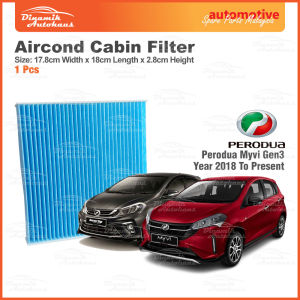 Perodua Myvi Gen3 Year 2018 To Present Automobile Spare Parts Car Aircond Cabin Air Filter CAF70001