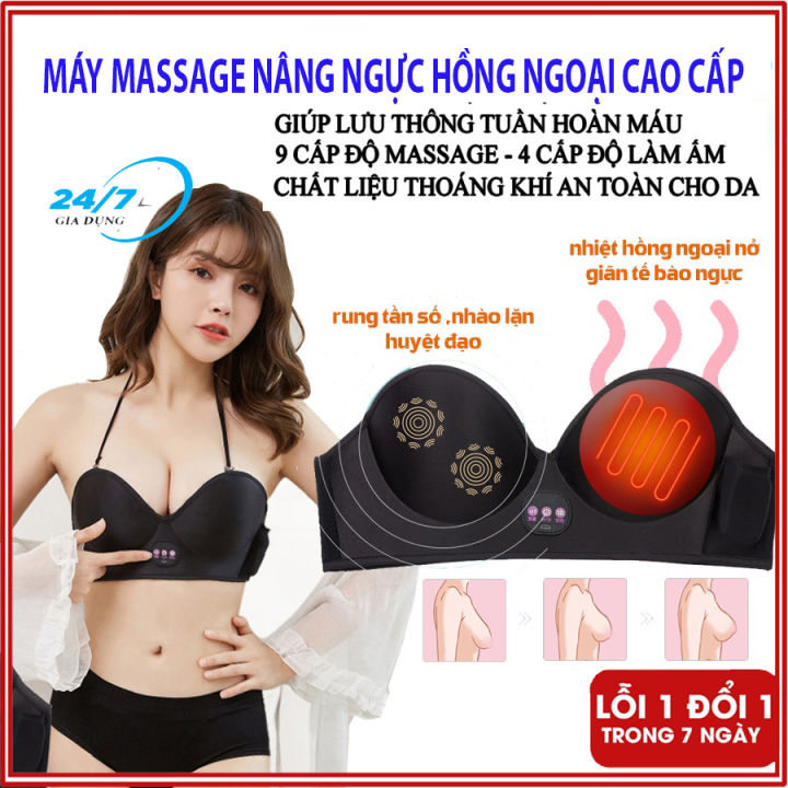 Máy massage nâng ngực, Áo mát xa ngực, Đai Massage Ngực, Máy Nâng Ngực, Cải Thiện Và Tình Trạng Chảy Xệ Mang Lại Sự Tự Tin Cho Phái Đẹp, Mát Xa Đa Chiều Nén Nóng Hồng Ngoại Tăng Kích Thước Vòng 1, làm Ngực Nở, Săn Chắc
