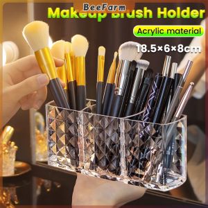 B.F. Makeup Brush Storage Bucket Transparent Acrylic Brush Box Pencil Holder Table Organizer