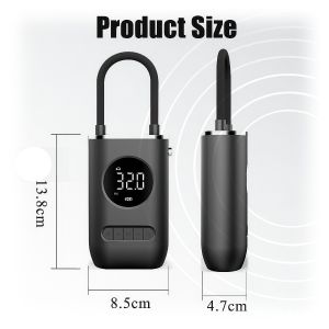 Digital Wireless Tire Inflator – 12V Rechargeable 150PSI for Motorcycles and Cars