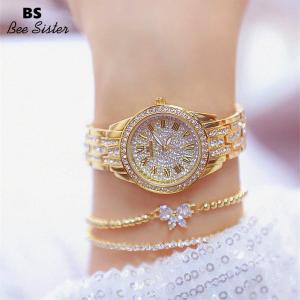 BS Bee Chị Thời Trang Cao Cấp Đồng Hồ Đeo Tay Nữ Đồng Hồ Đeo Tay Hợp Kim Thép Không Gỉ Giản Dị Đồng Hồ Thạch Anh Chống Nước Thanh Lịch Kim Cương Toàn Bộ Áo Đồng Hồ Đeo Tay Nữ Sang Trọng Áo Fa1.01