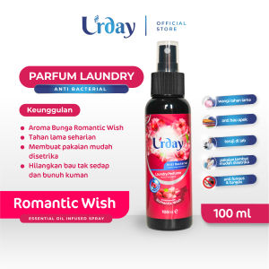 Parfum Laundry Romantic Wish - Room & Linen Spray Anti Bacterial - ROMANTIC WISH 250ml By Urday Perfumery - Parfume Laundry Tahan Lama