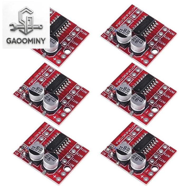 Dual Channel Controller 6 Pack L298N DC Motor Driver, MX1508 Mini Dual Channel 1.5A 2 Way PWM ...