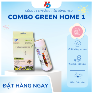 Green Home 1 - Combo Găng Tay + Túi Cuộn Thực Phẩm S