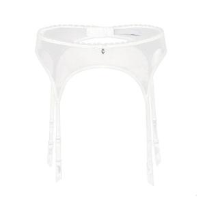 Eo cao Đai nịt bít tất lưới mỏng quyến rũ Rhinestones Bowknot Dây Đeo Quần Dây đai với 4 Điều chỉnh clip cho cao tới đùi thả