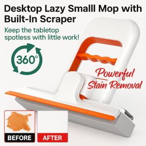 Lazy bathroom rubber cotton desktop small mop folding handfree washable absorbent sponge mop