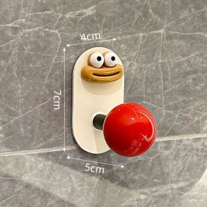 ตะขอติดผนัง ตะขอแขวนของ หน้ายิ้ม ที่แขวนของ ตะขออเนกประสงค์ ติดผนังไม่ต้องเจาะ