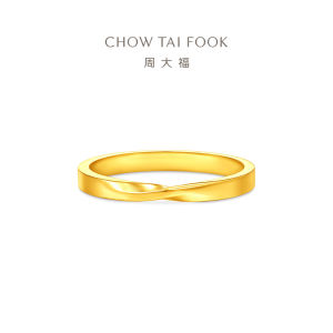 CHOW TAI FOOK 周大福 ING Collection 999 Pure Gold Twisted Ring - F230577