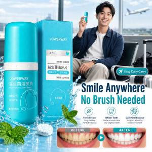 【Smile With Confidence】Probiotic Toothpaste Tablets Portable Solid Clean No-Brush Oral Care Whitening & Fresh Breath