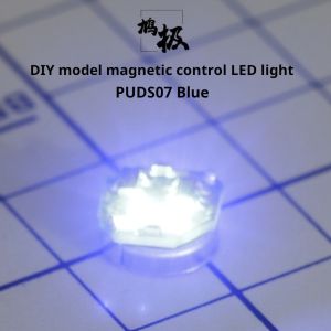 Thickness 5mm Magnetic Control LED Lamp with Battery Magnet for Gundam Gunpla GK DIY Kamen Rider Model Making Tool Magnetic Control Sensor Light