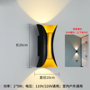 SXH  Outdoor Waterproof Wall Lamp Garden Villa Yard Entrance Lamp Terrace Homestay Pillar Wall Lamp Background Wall Lamp