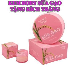 Kem body sữa gạo Cosy White tặng kích trắng sữa gạo dưỡng trắng da toàn thân hàng chính hãng Whitening body cream (250g)