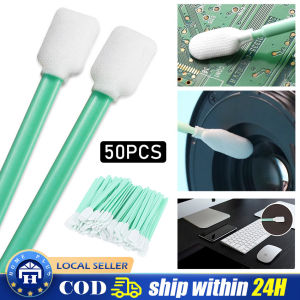 【Local Delivery】 50pcs Eco Solvent Foam Tipped Cleaning Swab Indoor Outdoor for Roland Mimaki Mutoh Large Format Inkjet Printer  Epson Printhead Camera LZC-Cleaning-Swabs-50PCS/Set