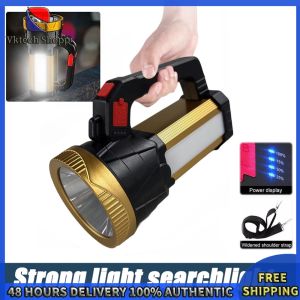 Vktech Waterproof Handheld Diving Flashlight with Side Light Durable Construction Waterproof Torch for Underwater and Outdoor Use