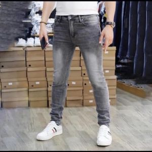 Quần jean nam xám khói  chất liệu jean cao cấp vải Jean co giản 4 chiều cực đẹp chuẩn from ôm dáng skinny sang trọng PS866