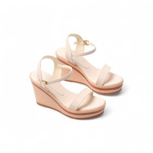 [Form nhỏ tăng size] Giày Sandal Nữ Đế Xuồng 9cm Quai Ngang Pixie H100