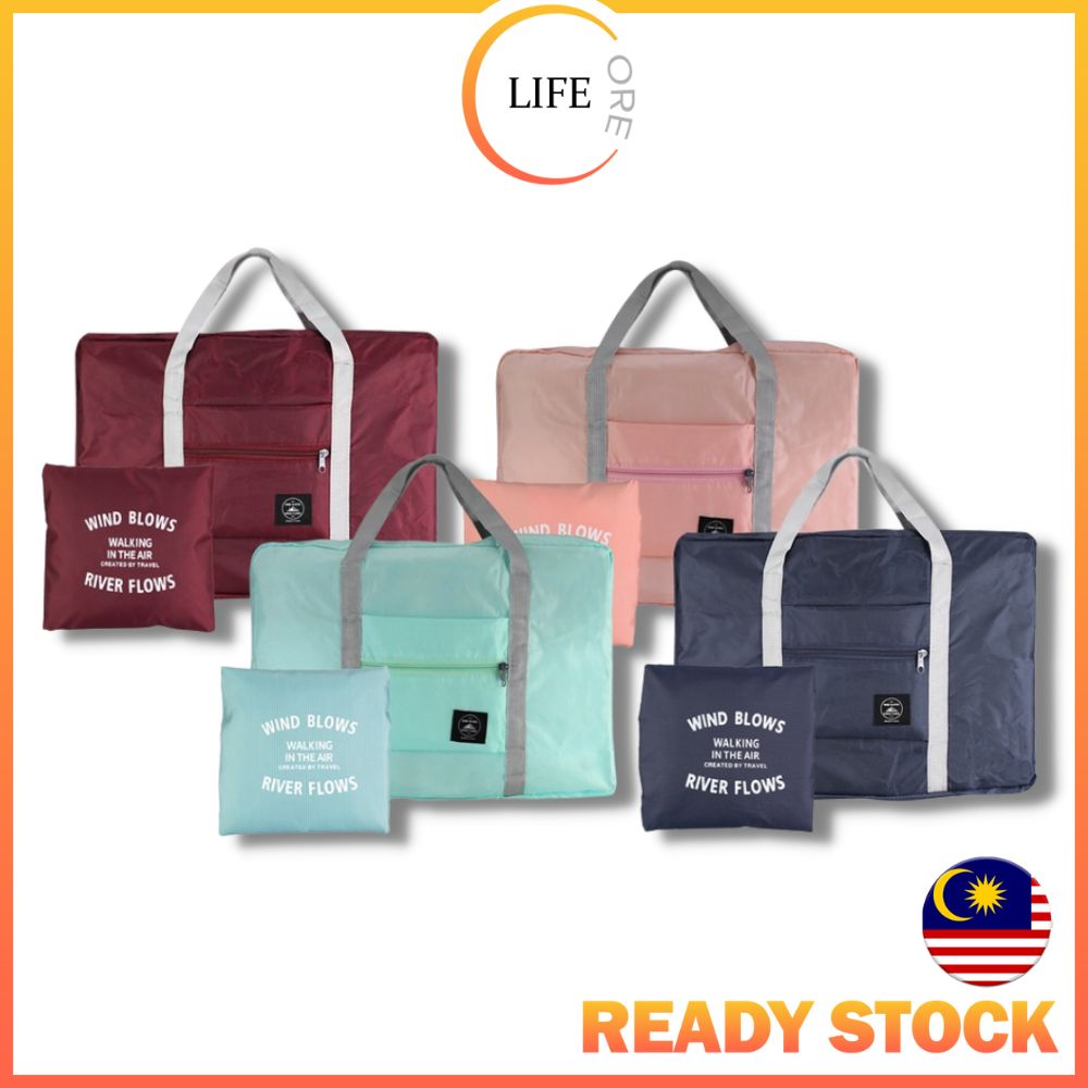Large Capacity Nylon Gym Bag Waterproof Foldable Travel Storage_voghion.com