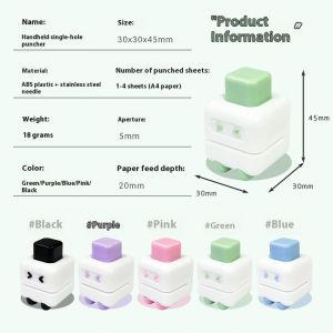 LEBI Portable Single Hole Puncher for DIY Projects and Student Use Manual Paper Punch