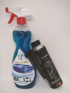 SENFINECO 9986 300ml LÀM SẠCH KIM PHUN XE MÁY XĂNG VÀ CHAI NƯỚC LAU KÍNH VT 800ml (Fuel Injector Cleaner 9986 300ml and VT Glass Cleaner 800ml)