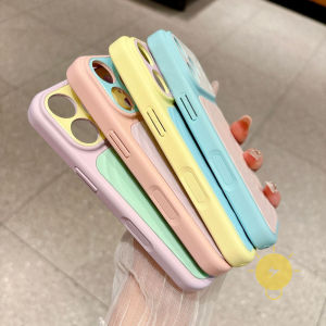 For iPhone 17 Pro Max Case TPU Contrast Color Phone Case For 16 15 14 Cover Aesthetic Korean Cute