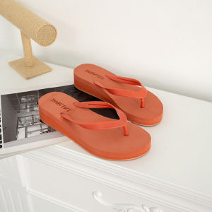 [Free Shipping] New WomenS Wedge Sandals 3.5Cm Heel Solid Color Lightweight Trendy Suitable For Wearing In Water Casual And For Outdoor Use Beach Flip-Flops