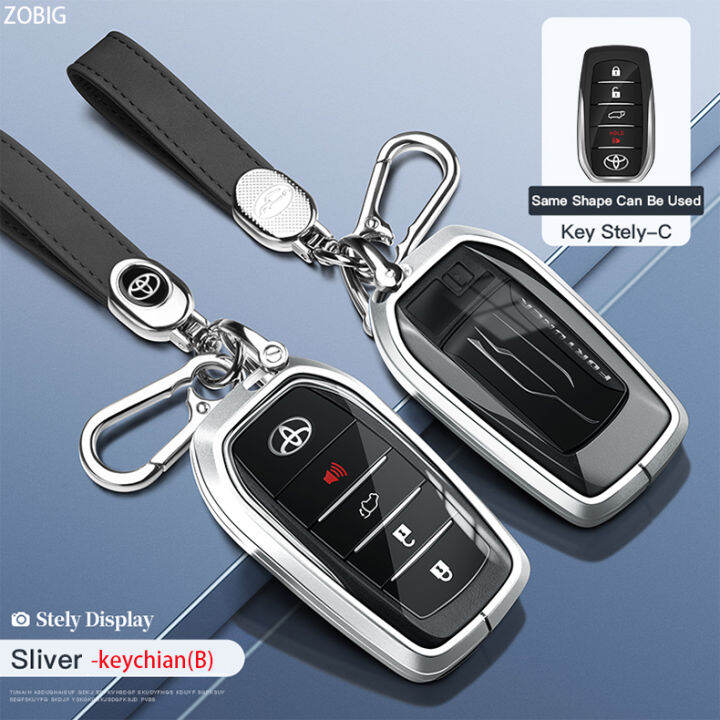 Zobig Aluminium Alloy Key Fob Cover For Toyota Car Key Case Shell With