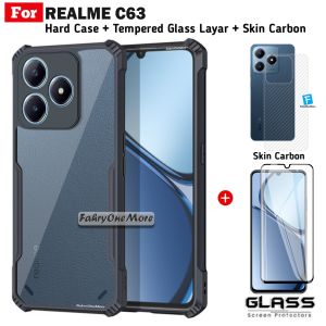 3in1 Case Realme C63 NFC Shockproof Fusion Free Anti Gores Layar Full Dan Garskin Handphone