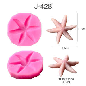 แม่พิมพ์ เปลือกหอย หอยแครง ปลาดาว เหมือนจริงคมชัดทุกแบบ J-428