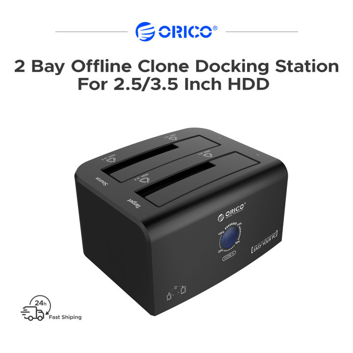 ORICO 2bay Hard Drive Docking Station For Inch HDD SSD SATA To USB  HDD Docking Station With 12V3A Power Adapter With Offlline Clone