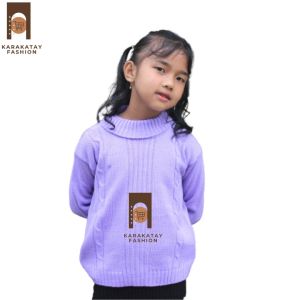 COD Setelan Rajut Anak Perempuan Aurora Set Rok Usia 2-12 Tahun Ukuran S M L XL XL Warna Pastel