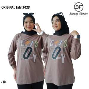 Zi.Collection Kaos Brand Buming Atasan Wanita Lengan Panjang Bahan Catton24s