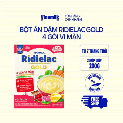 Bột Ăn Dặm RiDielac Gold 4 Vị Mặn - 2 Hộp Giấy 200g