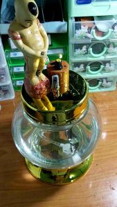 Bình rót ruou chú tiểu 2.7l thủy tinh