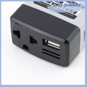 Ditur Car Mobile Converter Inverter Adapter DC 12V 24V to AC 220V Charger Power+USB