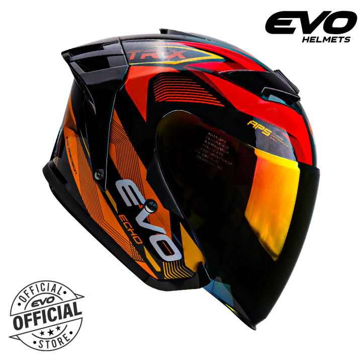 Dual Visor Lazada Helmet Sale EVO TR-X Echo Half Face Dual Visor
