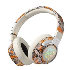 Bluetooth 5.3 Gaming Headset RGB Lights Wireless Headphones Low Latency Mode Noise Cancelling Mic Comfort Earmuffs for PC