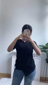 [Basica Moda] 1590 Atasan Top Baju Blouse Wanita Ivana Lace Import