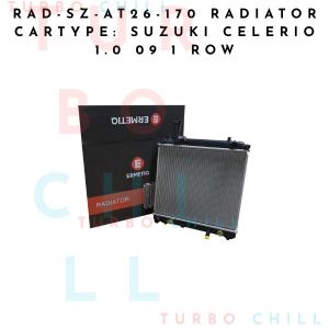 RAD-SZ-AT26-170 RADIATOR CARTYPE: SUZUKI CELERIO 1.0 09 1 ROW