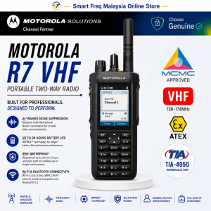 MOTOROLA WALKIE TALKIE R7 FKP TIA VHF (MCMC SIRIM APPROVED)