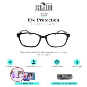 Peculiar Square XANDER LividBlack Anti Radiation Computer Optical Replaceable for Prescription Eyewear / Eyeglass- Peculiar and Odd Collection/Eyeglasses with Replaceable Lens / Glasses for Men or Glasses for Women / Fashion Eyewear