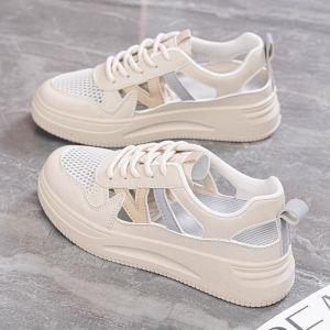 [Free Shipping] New Summer Collection: Breathable Mesh Cool And Airy Open-Toe White Sneakers Versatile Sandals Casual Athletic Shoes For Women