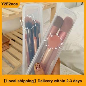 【Local shipping】 Makeup Brush Organizer Transparent With Cover Eyebrow Pencil Boxes Portable Women Cosmetic Storage Organizer Makeup Tools