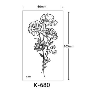 ( 641-680) Hình xăm tạm thời 15 ngày hình xăm đen trắng hình xăm chữ cái tiếng anh hình xăm cute