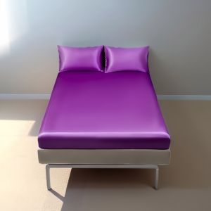 Satin Silk Fitted Sheet Full Garterized Sheet Single/Super Single/Full(Double)/Queen Bedsheet